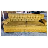 *Retro Yellow Couch w/Tufted Back