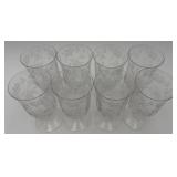Set of 8 Vtg. Fostoria Footed Iced Juice Tumblers