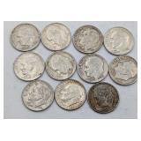 11- 1961 90% Silver Roosevelt Dimes