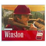 Vtg. Metal Winston Cigarettes Advertising Sign