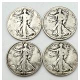 4-1935 Walking Liberty Silver Half Dollars