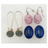 3 Pair of Stone Earrings