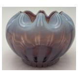 Vtg. Fenton Plum Opalescent Art Glass Rose Bowl