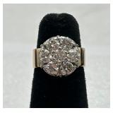 Amazing 14K Gold & 2ct Diamond Ring w/ Square Band