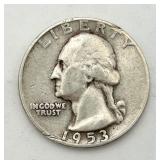 1953-D Silver Washington Quarter