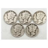 5-1944 90% Silver Mercury Dimes