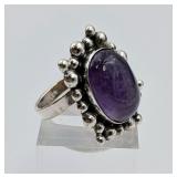 Sterling Silver & Amethyst Ring