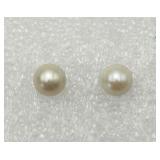 Genuine Pearl & 14K Gold Earrings