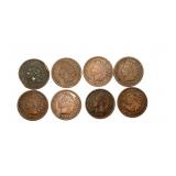8 - Indian Head Pennies 1896 - 1901