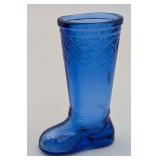 Cobalt Blue Glass Boot