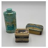 Vintage Cream of Tartar, Pastilles, Talc Tins