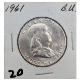 1961 BU Franklin Half Dollar
