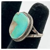 Sterling Silver & Turquoise Ring (Needs Repair)