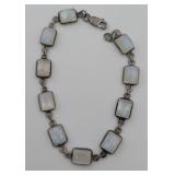 Opal Silvertone Bracelet