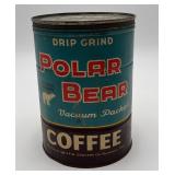 Vintage Polar Bear Coffee Tin