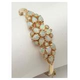 Stunning 14K Gold & Opal Bracelet, 20.839 grams
