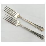 2 Watson Sterling Silver Dinner Forks, 128gr