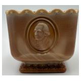 Vtg Fenton Chocolate Slag Glass ï¿½Patriotï¿½ Planter