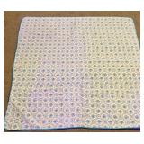 Vintage Floral Blue Quilt  48 x 48