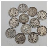 12- 1943 90% Silver Mercury Dimes