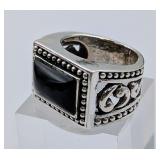 Barse Sterling Silver & Onyx Ring
