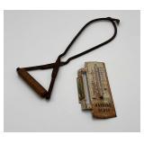 Antique Thermometer & Ice Tongs