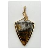 Large Arriwhead Shaped Dendrite Quartz Pendant