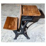 *Antique Cast Iron & Wood Desk