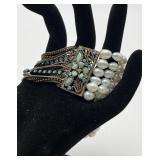 VTG 6 Strand Bracelet w/White Beads