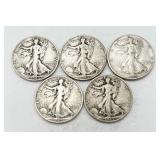 5-1945 Walking Liberty Silver Half Dollars