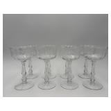 Set of 8 Vtg. Fostoria Glass Tall Sherbet Glasses