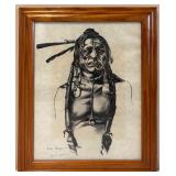 Framed Print of Portrait Titled ï¿½Bloody Mouthï¿½
