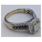 Excellent 14K White Gold & Diamond Ring, 5.096 gr