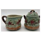 Majolica Wanjiang Nouveau Cream & Sugar Jars