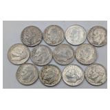 12- 1963 90% Silver Roosevelt Dimes
