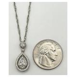 Elegant Teardrop Rhinestone Necklace