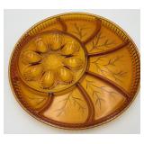 Vtg. Indiana Glass Deviled Egg & Relish Tray