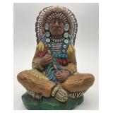 Vintage Plaster Native American Statue