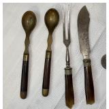 Vintage Brass/Teak Spoons 4, 5ï¿½