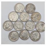 12- 1962 90% Silver Roosevelt Dimes