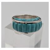 Sterling Sleeping Beauty Turquoise Ring