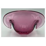 Vintage Italian Murano Art Glass Clamshell Bowl