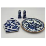 Asian Style Plate, Shakers, Ginger Jar Trivet