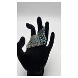 VTG 6 Strand Bracelet w/Blue Stones & Beads