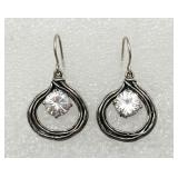 Sterling Silver & CZ Earrings from Israel