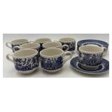 Churchill Blue Willow Earthenware Tea Set
