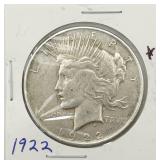1922 Peace Silver Dollar