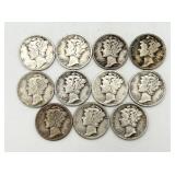 11-90% Silver Mercury Dimes
