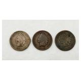 1880, 1888, 1895 Indian Head Pennies