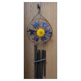 Brightly Colored Butterfly & Flower  Wind Chime